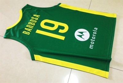 19 Leandro Barbosa 2019 FIBA Basketball World Cup Brazil Team Jersey Green